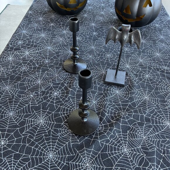Halloween Spiderweb Tablecloth - Fall Home Spooky Decor - Picture 2 of 5